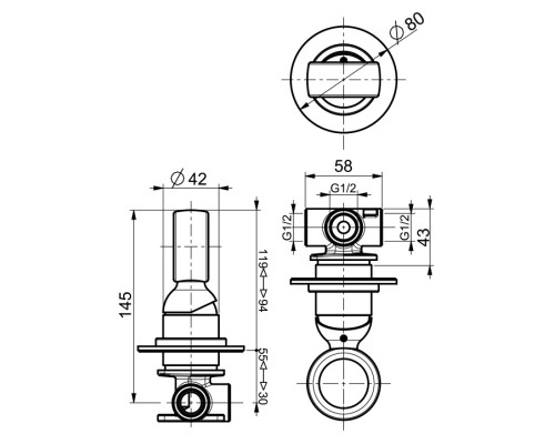 Смеситель для душа Webert Opera OA880101560, черный