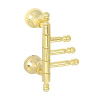 Крючок тройной поворотный Veragio Gialetta золото