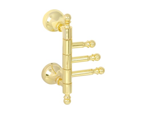 Крючок тройной поворотный Veragio Gialetta золото