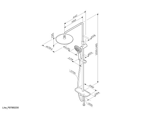 Душевая система AM.PM Like F0780200
