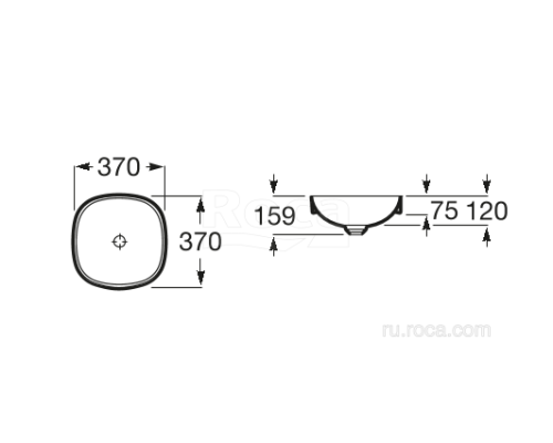 Раковина Roca Inspira Soft 37х37 32750R000