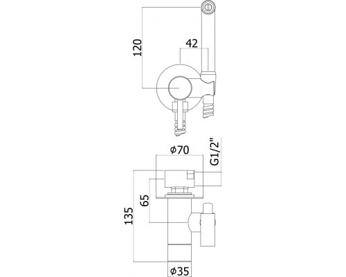 Гигиенический душ Webert Pegaso PE870303015 цвет хром