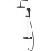 Душевая система Damixa Option DX218091300 с термостатом Черная матовая