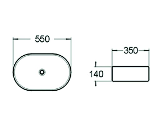 Раковина керамическая накладная SantiLine SL-1018