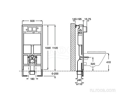 Система инсталляции Roca Duplo WC 890090020