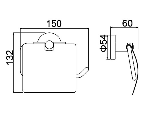 Бумагодержатель Timo Saona 13042/03 черный