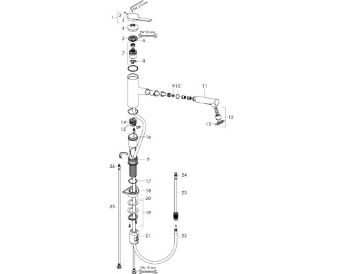 Смеситель для кухни Hansgrohe Zesis M33 Черный матовый