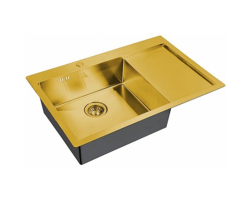 Кухонная мойка ZorG Steel Hammer 78 SH 7851-L BRONZE Бронза