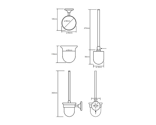 Ёршик подвесной Bemeta 144213018