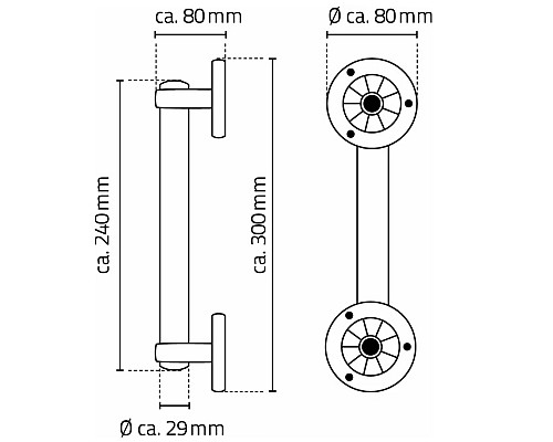 Поручень Ridder Pro А160300 Хром
