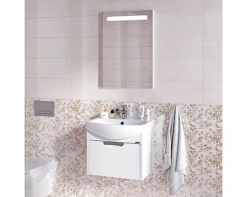 Зеркало Cersanit Led 010 Base 60 KN-LU-LED010*60-b-Os с подсветкой сверху Зеркало Cersanit Led 010 Base 60 KN-LU-LED010*60-b-Os с подсветкой сверху