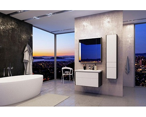 Тумба под раковину Roca Ronda 80 ZRU9302965 подвесная Белый глянец Антрацит