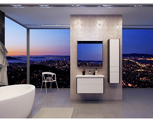 Тумба под раковину Roca Ronda 80 ZRU9302965 подвесная Белый глянец Антрацит