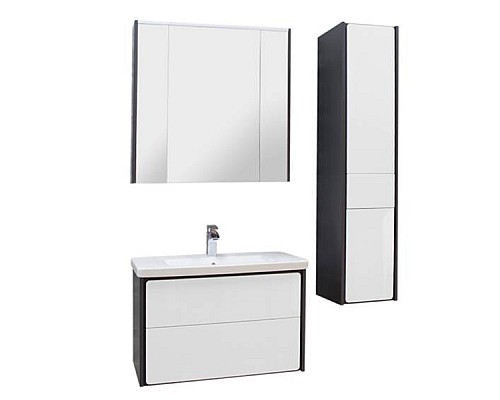 Тумба под раковину Roca Ronda 80 ZRU9302965 подвесная Белый глянец Антрацит