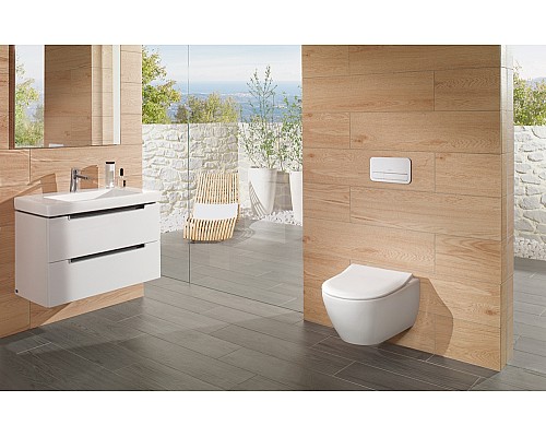 Крышка-сиденье Villeroy & Boch Subway 2.0 9M78S101 с микролифтом, петли хром