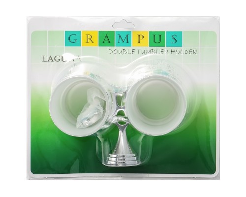 Стакан для зубных щеток Grampus Laguna двойной Хром