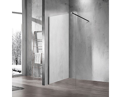 Душевая перегородка Vincea Walk-In 90 VSW-1H900CLB Черный матовый