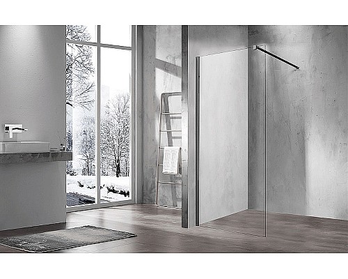 Душевая перегородка Vincea Walk-In 90 VSW-1H900CLB Черный матовый