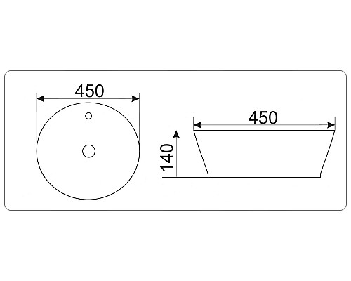 Раковина-чаша CeramaLux 45 D1306H011 Белая