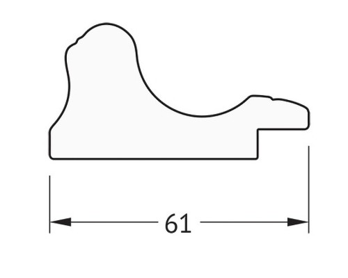 Зеркало Evoform Definite 104х54 BY 1058 в багетной раме - Золотой акведук 61 мм