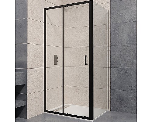 Душевой уголок RGW Passage PA-74B 120x100 410874120-14 профиль Черный стекло прозрачное