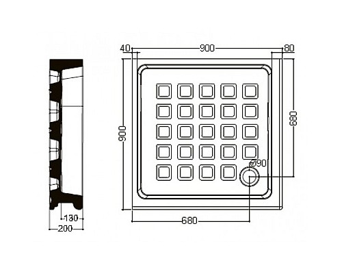 Поддон Kerasan Retro 133801 90х90 белый