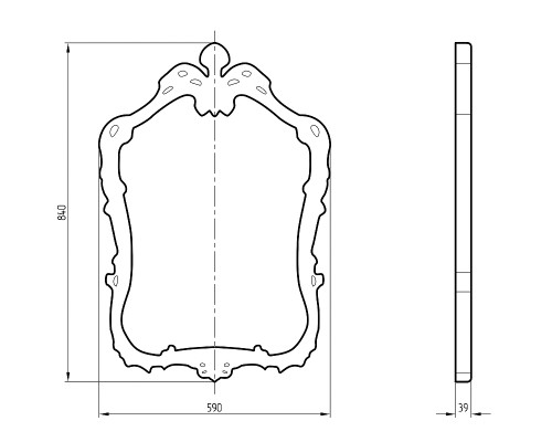 Зеркало Migliore CDB 58 30589 Серебро