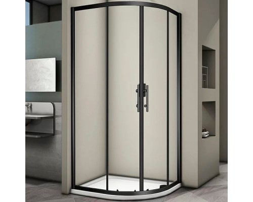 Душевой уголок Veconi Rovigo RV-07B 100х100 Черный матовый