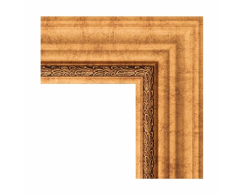 Зеркало Evoform Exclusive 96х66 BY 3438 с фацетом в багетной раме - Римское золото 88 мм