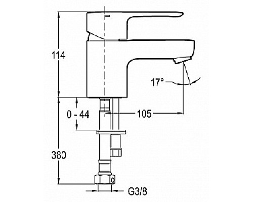 Смеситель для раковины Jacob Delafon E16027-4ND-CP