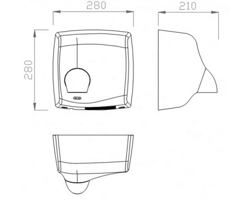Сушилка для рук Nofer Windflow 01151.W Белая