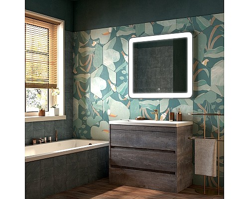 Тумба под раковину Art&Max Family-750-3C-PIA-PE Бетон Экзотик