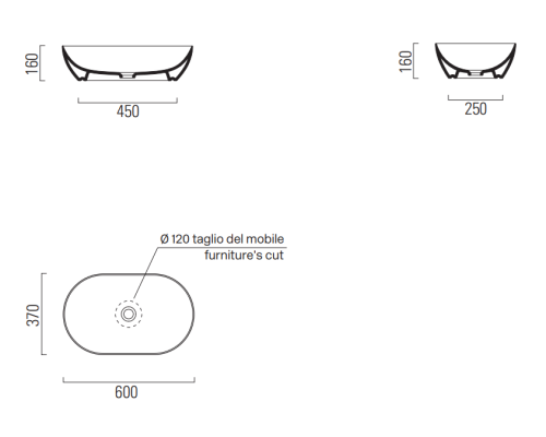 Раковина-чаша GSI Pura 60 883411 Белая