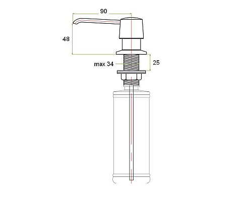 Дозатор жидкого мыла ZORG ZR-20 GRAFIT