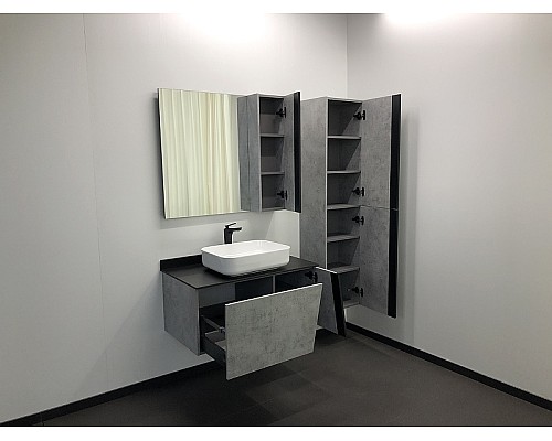 Зеркало со шкафом Comforty Эдинбург 90 00004147981 Бетон светлый