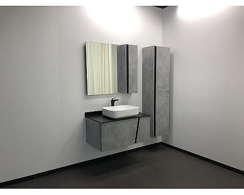 Зеркало со шкафом Comforty Эдинбург 90 00004147981 Бетон светлый