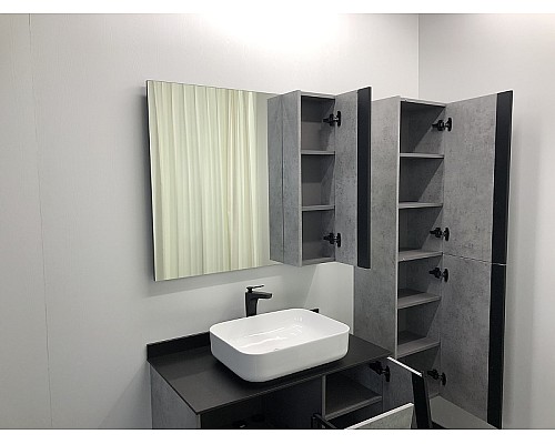 Зеркало со шкафом Comforty Эдинбург 90 00004147981 Бетон светлый