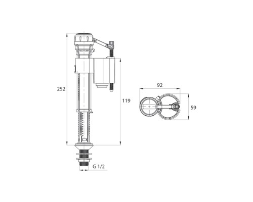 Впускной клапан, нижний подвод IDDIS F012400-0007