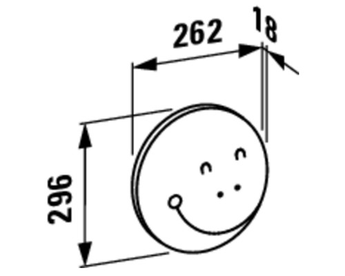 Декоративный элемент для зеркала Laufen Florakids 4.6161.1.003.472.1 Зеленый