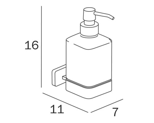 Дозатор для жидкого мыла Inda Lea A18120NE21 Черный матовый