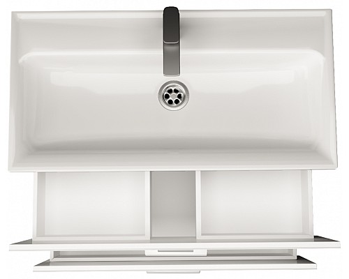 Тумба с раковиной Marka One Elena 80П У96878 подвесная Белый глянец