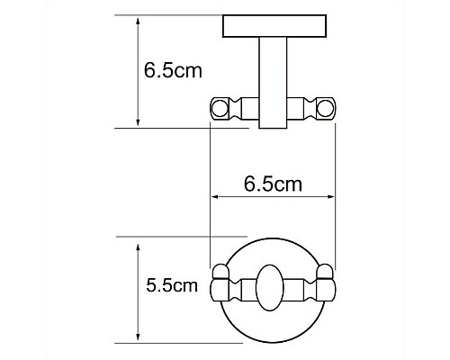 Крючок двойной WasserKRAFT K-6223D