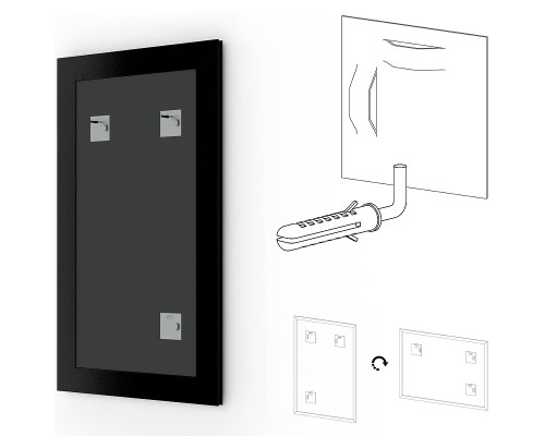 Зеркало Evoform Definite 72х52 BY 0793 в багетной раме - Сусальное золото 47 мм