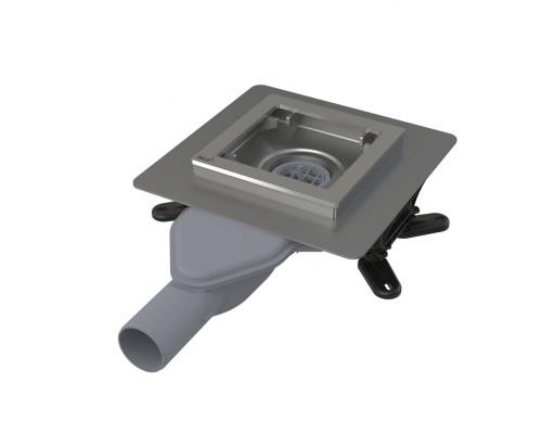 Душевой трап AlcaPlast APV110 выпуск боковой, гидрозатвор мокрый, без pешетки