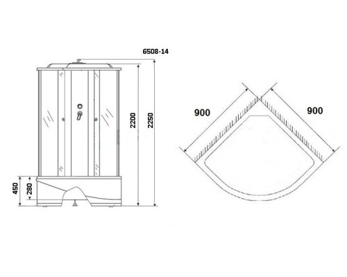 Душевая кабина Niagara Classic NG-6508-14 90x90
