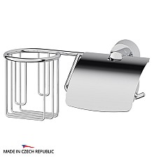 Держатель освежителя воздуха и туалетной бумаги с крышкой (хром) FBS VIZ 054 