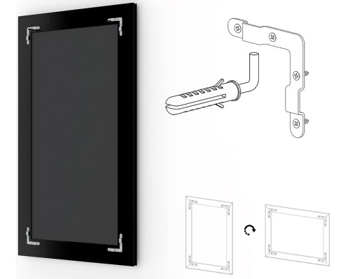 Зеркало Evoform Exclusive 100х70 BY 3450 с фацетом в багетной раме - Барокко серебро 106 мм