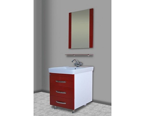 Тумба под раковину Bellezza Рокко 80 4635313660038 Красная Белая