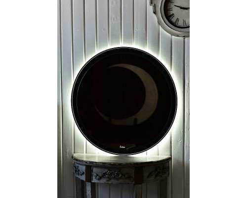 Зеркало Sintesi Callisto 80 SIN-SPEC-CALLISTO-80 с подсветкой Черное матовое с сенсорным выключателем