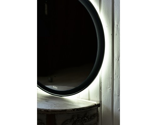 Зеркало Sintesi Callisto 80 SIN-SPEC-CALLISTO-80 с подсветкой Черное матовое с сенсорным выключателем